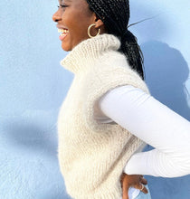 Indlæs billede til gallerivisning Loveknit Weekend Vest Rib Hals